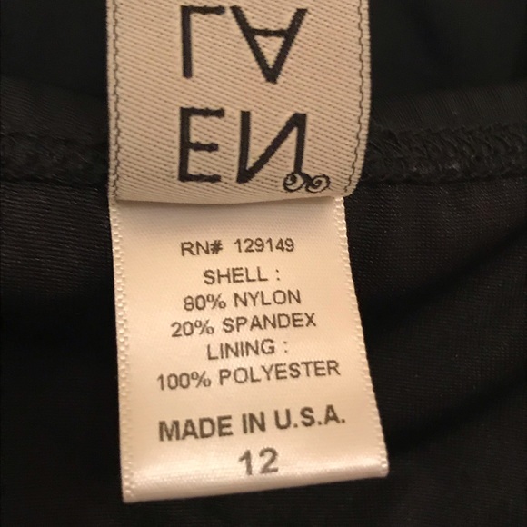 EN LA black tiered spaghetti strap top size 12 - Picture 7 of 7